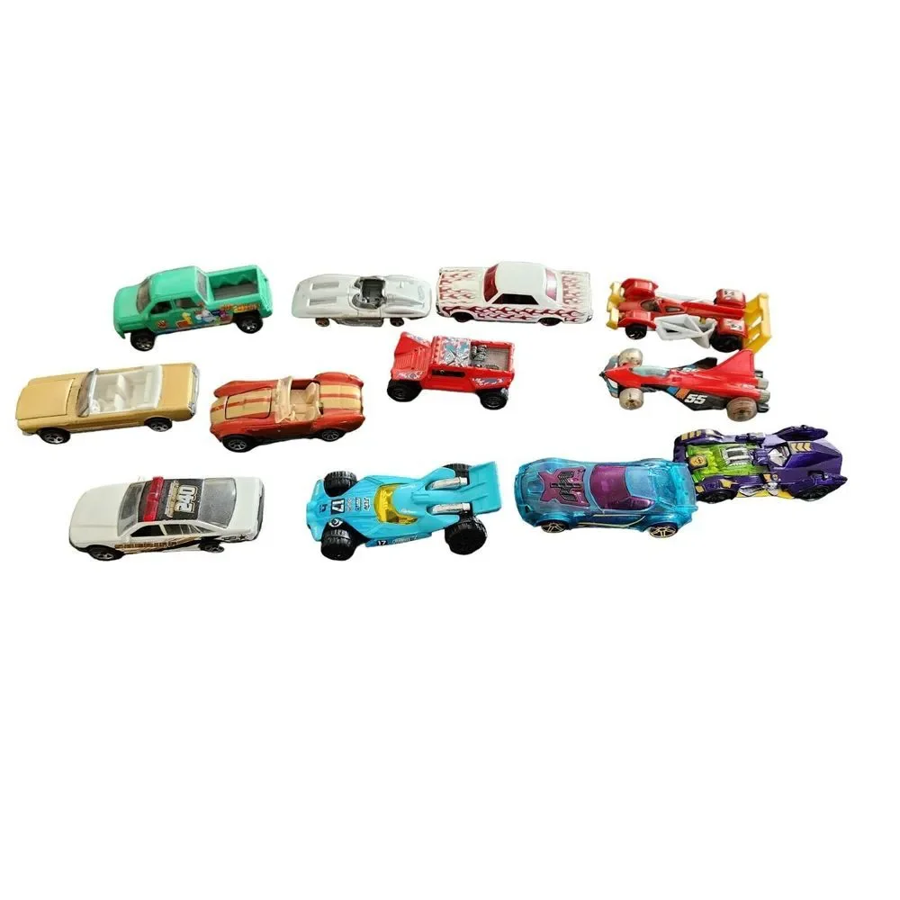 Mixed Lot of 11 Diecast Toy Cars‎ Hot Wheels Matchbox Racing Police Muscle Cars